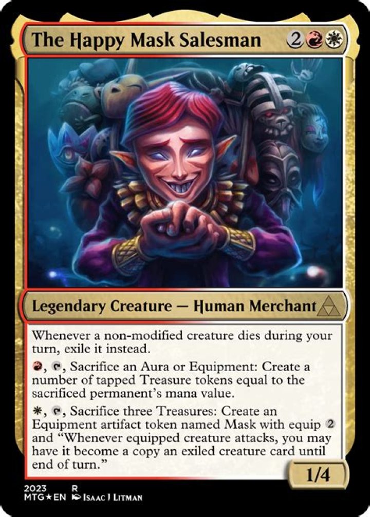 Does the Happy Mask Salesman have a name?