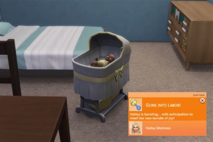 How do I make my Sim give birth instantly?