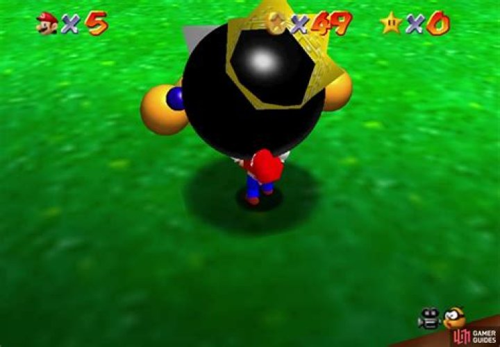 How do you beat the Big Bob-OMB in Super Mario 64?