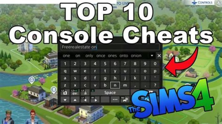 How do you enter cheats on Sims for PS4?