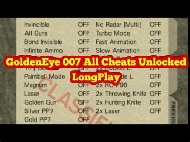 How do you unlock cheats on GoldenEye 007?