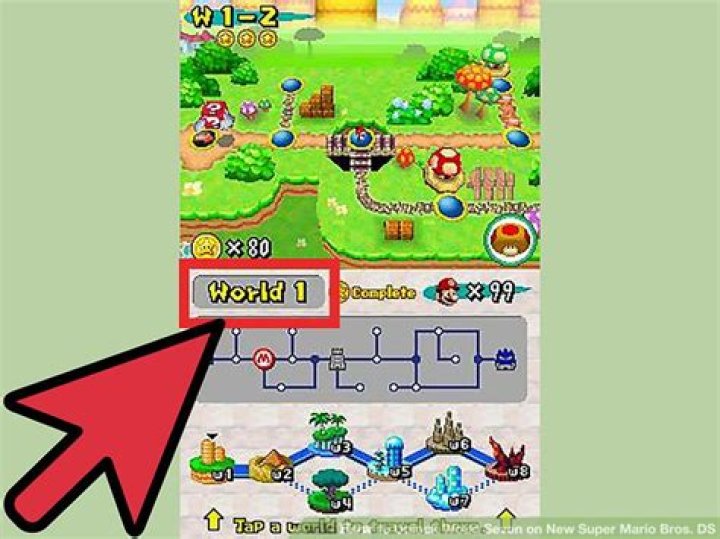 How do you unlock world 7 on Super Mario Bros DS?