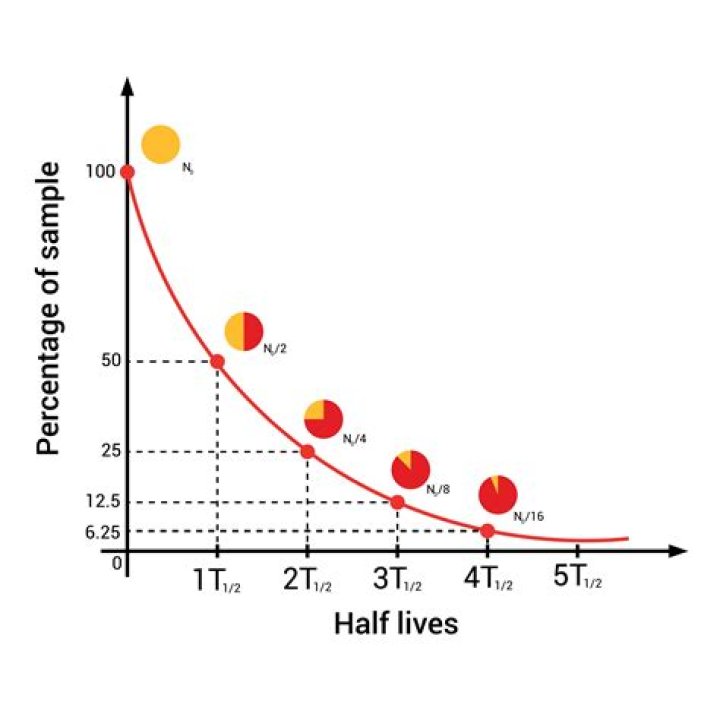 How long is the half life of an isotope?