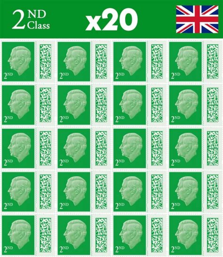 How much is a 2nd class stamp UK 2020?