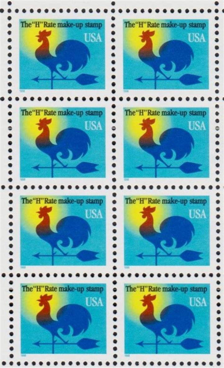 How much is the rooster H stamp worth?