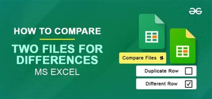 How to Compare Two Excel Files