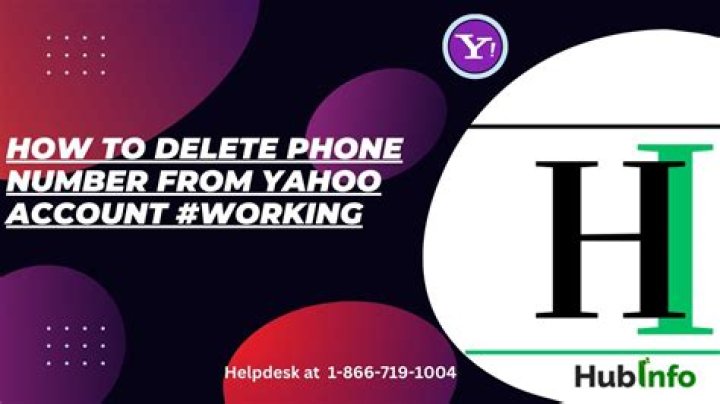 【How-to】Delete phone number from yahoo account