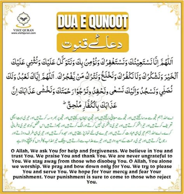 【How-to】Do you have to read dua qunoot in witr