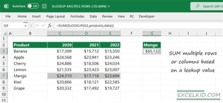 【How-to】How to sum multiple columns in excel