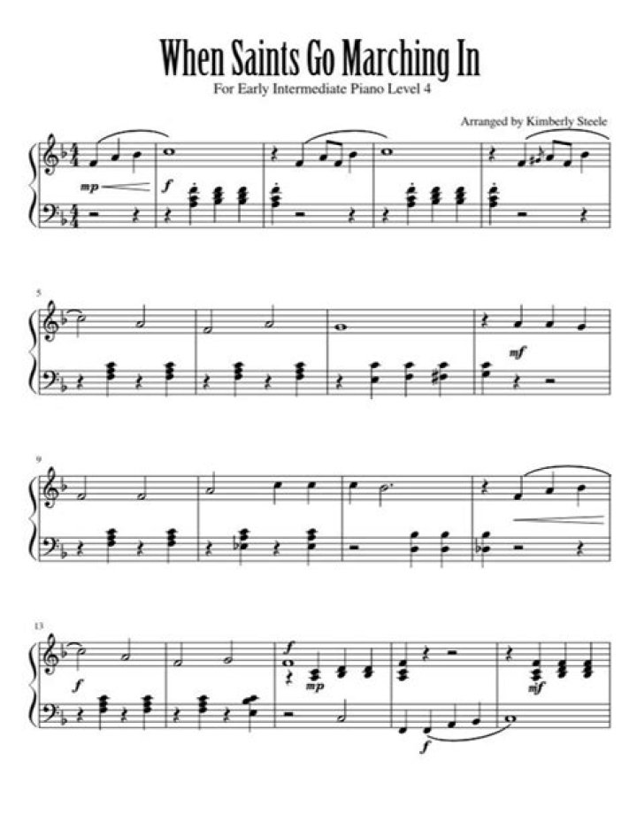 【How-to】When the saints go marching in sheet music