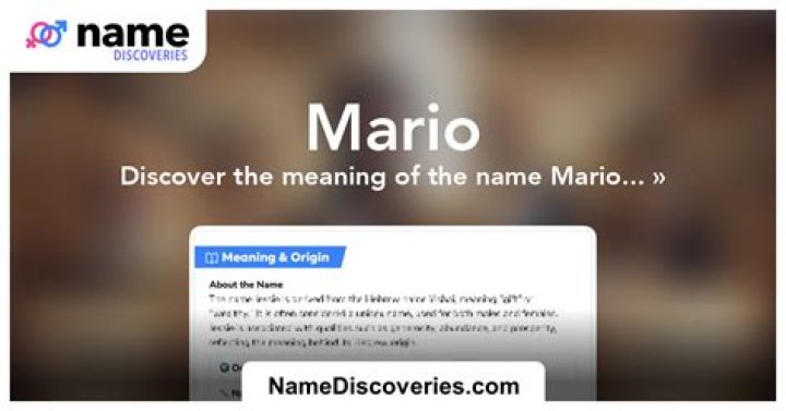 Is the name Mario Italian or Mexican?
