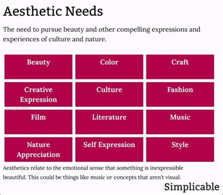 What are examples of aesthetic needs?