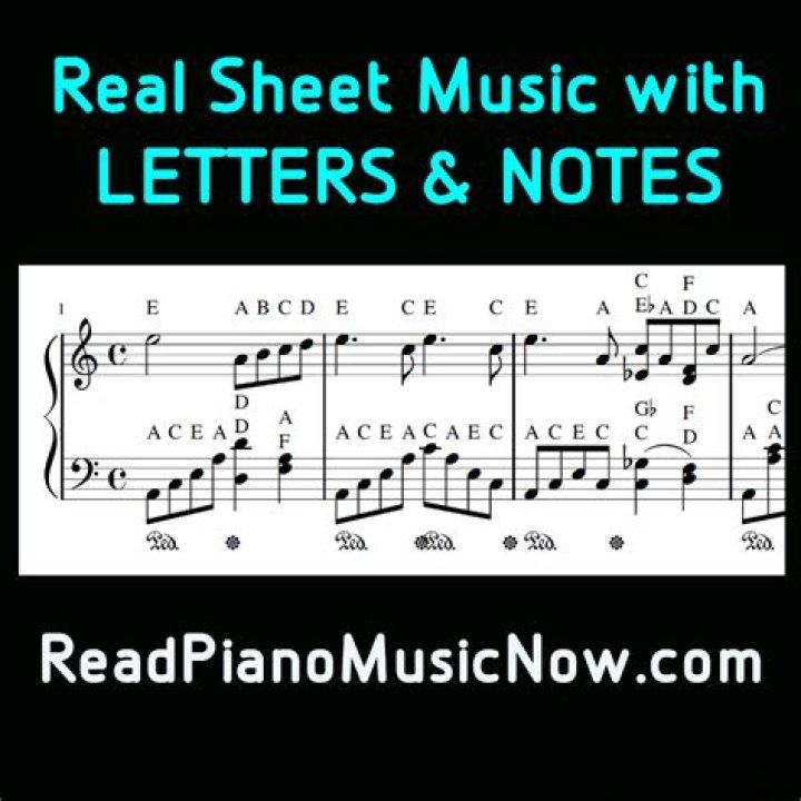 What are the letters on sheet music?