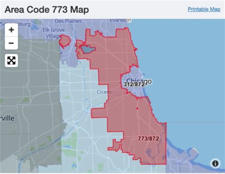 What area code is 773?