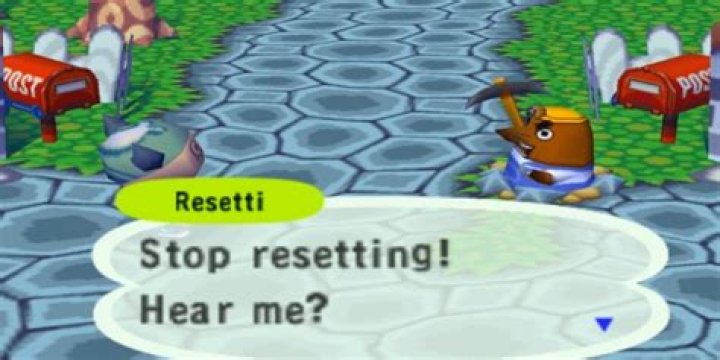 What does Mr Resetti do in Smash brawl?