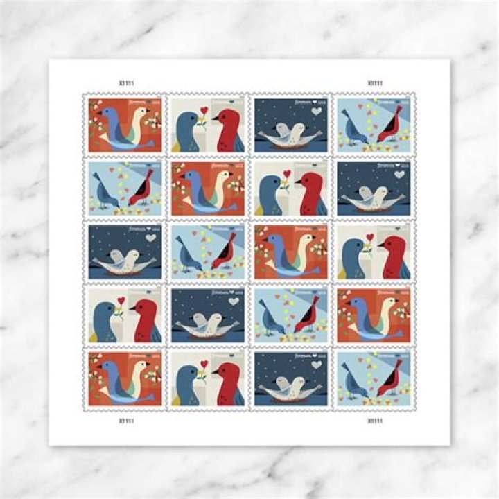 What does the new love stamp look like?