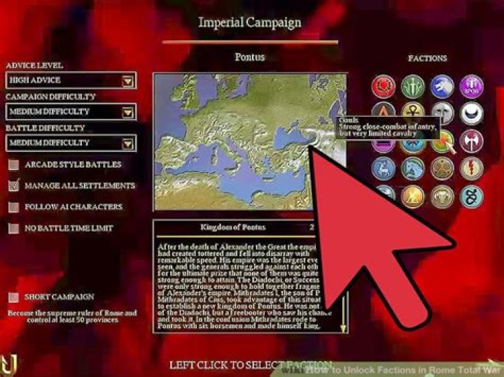 What factions can you play as in Rome Total War?