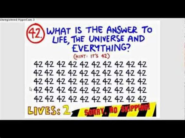 What is the answer to 43 on impossible quiz?