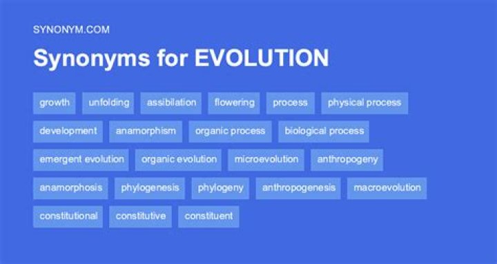 What is the synonym word for evolve?