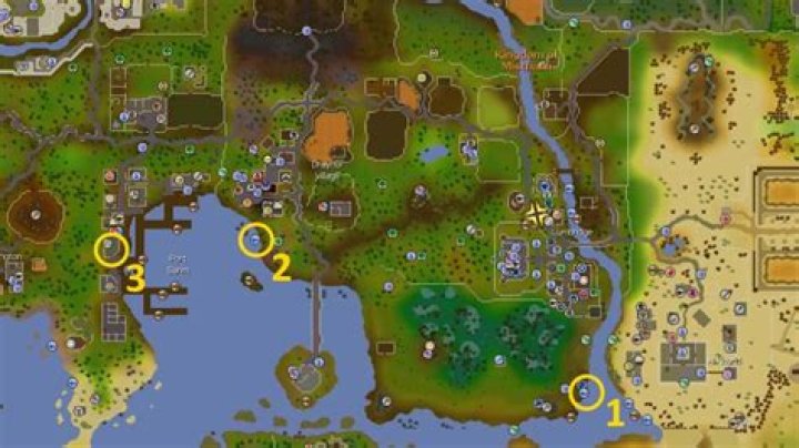 Where can I fish with a fishing rod in RuneScape?