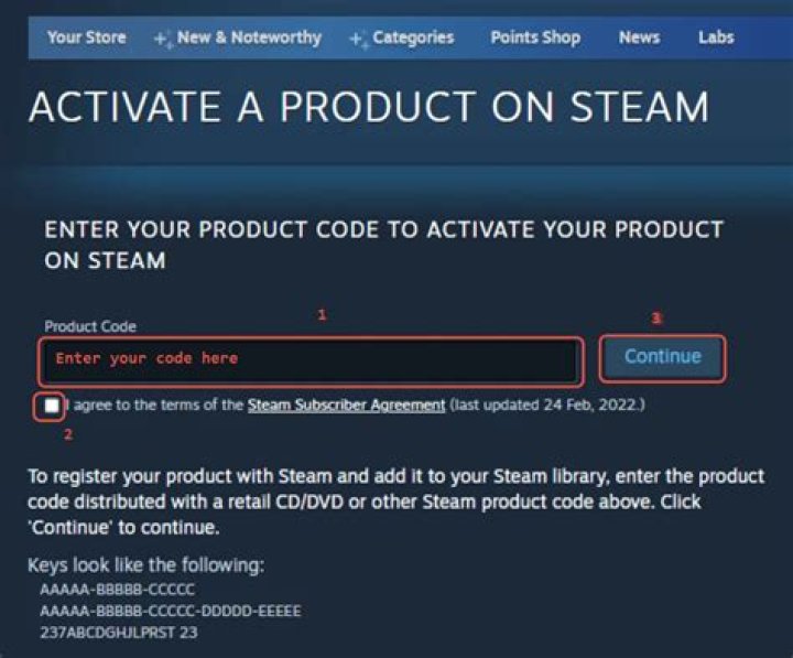 Where do I find my Steam product code?