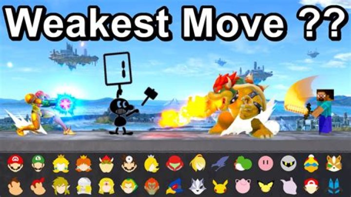 Who is the weakest in Super Smash Bros?