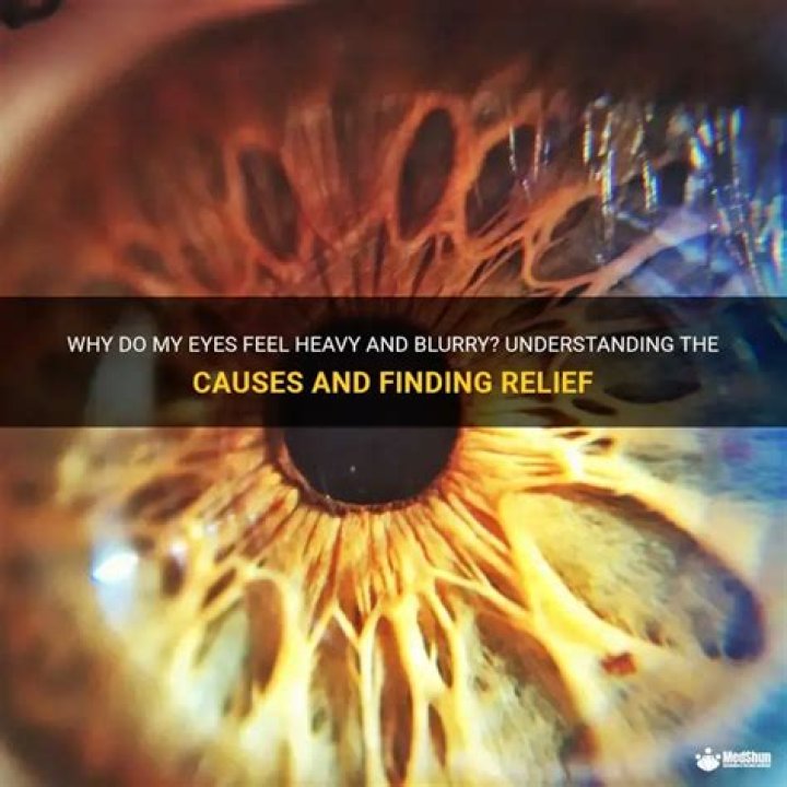 Why do my eyes feel heavy and blurry?